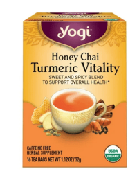 Yogi Tea Honey Chai Turmeric Vitality, Organic Herbal Tea Bags, 16 Count